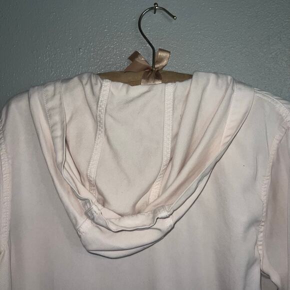 American Eagle Outfitters Light Pink Denim Pull Over Hooded Jacket Size XS - Picture 7 of 8